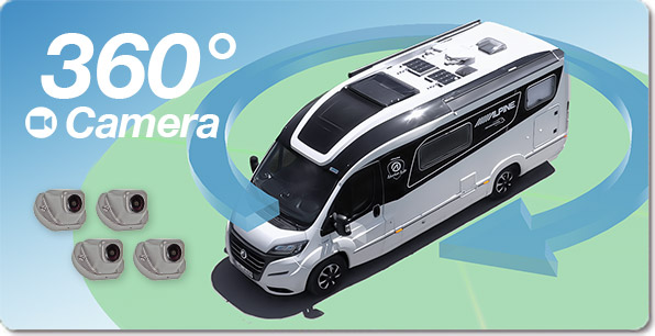 HCS-T100: 360° Camera system for Motorhomes and Camper Vans eliminates any blind spots
